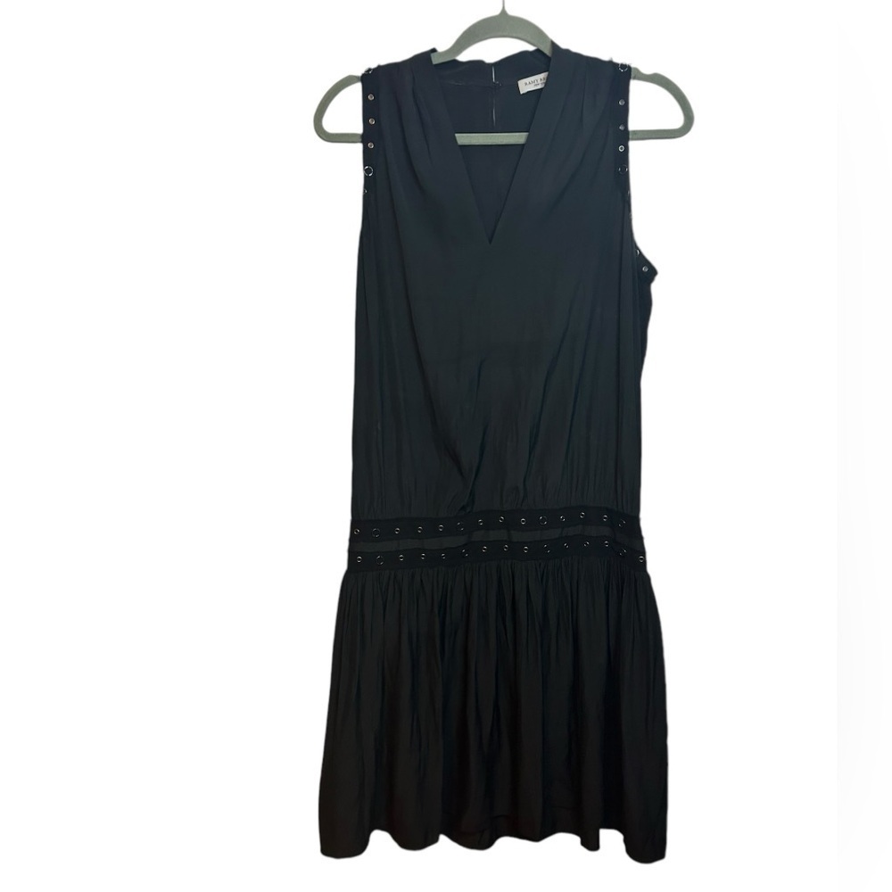 Ramy Brook Mannie Drop Waist Grommet Dress